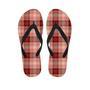 Brown Plaid Tartan Men's Flip Flops