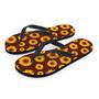 Brown Sunflower Men's Flip Flops