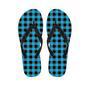 Buffalo Plaid Blue Print Men's Flip Flops