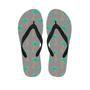 Cartoon Palm Tree Hawaiian Print Men's Flip Flops