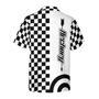 Checkerboard Style Archery Hawaiian Shirt, Black and White Pattern Archery Shirt, Gift for Archer