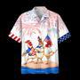 Chicken Hawaiian Shirts Independence Day Is Coming, Of July Funny Chicken Hawaii Aloha Beach Shirt, Chicken Lovers