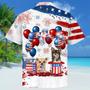 Chihuahua Independence Day Hawaiian Shirt, Dog Hawaii Beach Shirt Short Sleeve For Of July