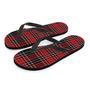 Christmas Red Plaid Scottish Men's Flip Flops