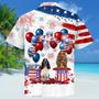 Cocker Spaniel Independence Day Hawaiian Shirt, Dog Hawaii Beach Shirt Short Sleeve For Of July