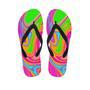 Colorful Abstract Paint Men's Flip Flops