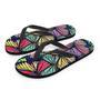 Colorful Butterfly Print Men's Flip Flops