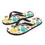 Colorful Doodle Paw Men's Flip Flops