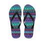 Colorful Neon Tribal Aztec Hand Drawn Men's Flip Flops