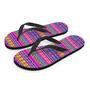 Colorful Neon Tribal Navajo Aztec Print Men's Flip Flops