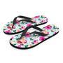 Colorful Rose Floral Men's Flip Flops