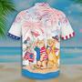 Cool Cat Hawaiian Shirt, American Shorthair Shirts Independence Day, Patriotic Cat Pet Hawaii Aloha Shirt