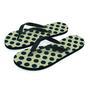 Cream And Black Polka Dot Men's Flip Flops