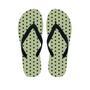 Cream And Black Polka Dot Print Men's Flip Flops