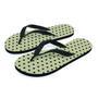 Cream And Black Polka Dot Print Men's Flip Flops