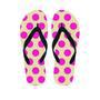 Cream And Pink Polka Dot Men's Flip Flops