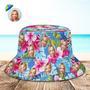 Custom Bucket Hat Personalized Face All Over Print Tropical Flower Print Hawaiian