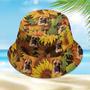 Custom Dog Photo, Pet Photo Tropical Leaves Hawaiian Bucket Hat for Boy, Girl, Men, Women