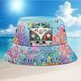 Custom Name Sea Turtle Bucket Hat for Girl, Women, Turtle Lovers Summer Outfits Hats