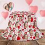 Custom Photo Couple Bucket Hat Heart Valentine Gift, Husband and Wife Summer Hat for Love