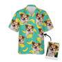 Custom photo Dog Aloha Shirt, dog banana Pattern Short-Sleeve Hawaiian Shirt, Dog Hawaiian shirt For Men, Women