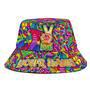 Customized Hippie Bucket Hat Love Peace Hat for Girl, Women, Hippie Lovers Bucket Hat