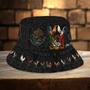 Customized Rooster Mexico Bucket Hat for Mexico Aztect Custom Name For Men, Boy