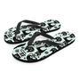 Cute Black Cat Print Men's Flip Flops