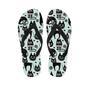 Cute Black Cat Print Men's Flip Flops