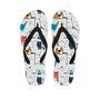 Cute Cartoon Doodle Cat Print Men's Flip Flops