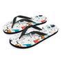 Cute Cartoon Doodle Cat Print Men's Flip Flops