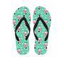 Cute Cow Floral Print Men's Flip Flops