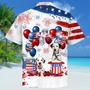 Dalmatian Independence Day Hawaiian Shirt, Dog Hawaii Beach Shirt Short Sleeve For Of July