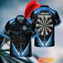 Darts Board In Flames Personalized Name Hawaiian Shirt For Darts Team Player, Dart Gift, Dart Lover Gift