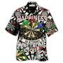 Darts Happiness Black And Red Multi Style Hawaiian Shirt, Dart All Pattern Hawaiian Shirt