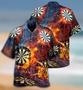 Darts Love It Fire Hawaiian Shirt, Idea Gift for Dart Player, Summer Sport Gift