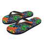 Dinosaur T-Rex Graffiti Print Men's Flip Flops