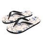 Doodle Cat Print Men's Flip Flops