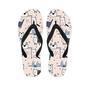 Doodle Cat Print Men's Flip Flops