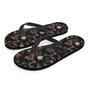 Floral Janpanese Dragon Print Men's Flip Flops