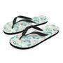 Floral Mint Butterfly Print Men's Flip Flops