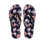 Floral Rose Print Men's Flip Flops