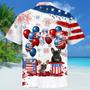 French bulldog Independence Day Hawaiian Shirt, Dog Hawaii Beach Shirt Short Sleeve For Of July