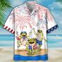 Frogs Hawaiian Shirt Independence Day, Frogs Aloha Beach Shirts, Frogs Hawaii Shirt For Of July