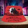 Funny Pitbull Bucket Hat for Men, Women, Pitbullzilla Custom Name Hats for Pitbull Lovers