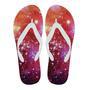 Galaxy Red Stardust Space Print Men & Women Flip Flops