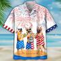 German Shepherd Hawaiian Shirt, Independence'S Day Dog Hawaiian Beach Shirt, Happy American Dog Hawaii Shirt