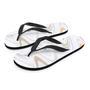 Gold White Marble Men's Flip Flops