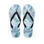 Golden Powder Blue Marble Men's Flip Flops