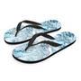 Golden Powder Blue Marble Men's Flip Flops